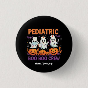 Halloween Nurse Pädiatrie Boo Crew Funny Spook Button