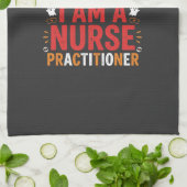 Halloween Nurse Practitioner Besen Kaputt Design Geschirrtuch (Gefaltet)