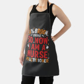 Halloween Nurse Practitioner Besen Kaputt Design Schürze (InSitu)