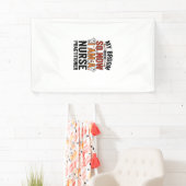 Halloween Nurse Practitioner Besen Zerbrochen Vint Banner (Insitu)