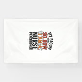 Halloween Nurse Practitioner Besen Zerbrochen Vint Banner (Horizontal)