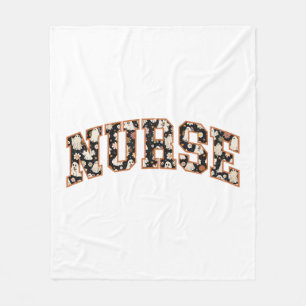 Halloween Nurse Retro Fall Saison Fleecedecke