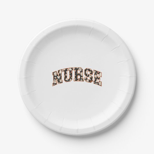 Halloween Nurse Retro Fall Saison Pappteller (Vorderseite)