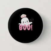Halloween Nurse Shirts Women Boo! T - Shirt Ghost Button (Vorderseite)