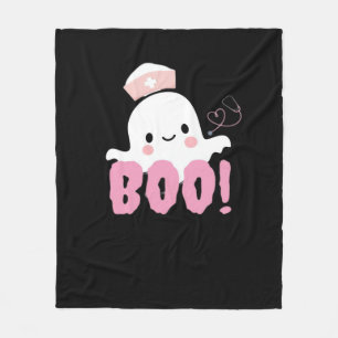 Halloween Nurse Shirts Women Boo! T - Shirt Ghost  Fleecedecke