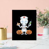 Halloween Nurse Skeleton Essential T - Shirt Acrylschild (Hochzeit)