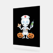 Halloween Nurse Skeleton Essential T - Shirt Acrylschild (Winkel)