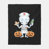 Halloween Nurse Skeleton Essential T - Shirt Fleecedecke (Vorderseite)