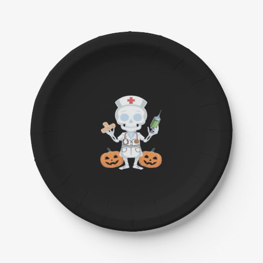 Halloween Nurse Skeleton Essential T - Shirt Pappteller (Vorderseite)