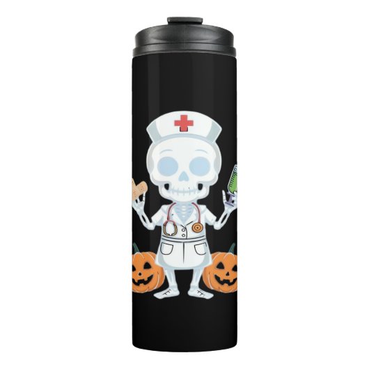 Halloween Nurse Skeleton Essential T - Shirt Thermosbecher (Vorderseite)