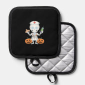 Halloween Nurse Skeleton Essential T-Shirt Topflappen (Vorderseite/Rückseite)