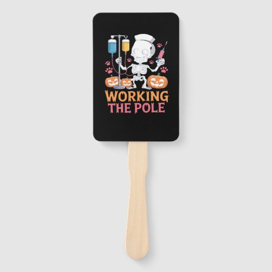 Halloween Nurse Skeleton Funny Joke Essential T-Sh Fächer (Vorderseite)