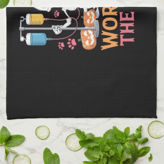 Halloween Nurse Skeleton Funny Joke Essential T-Sh Geschirrtuch (Gefaltet)