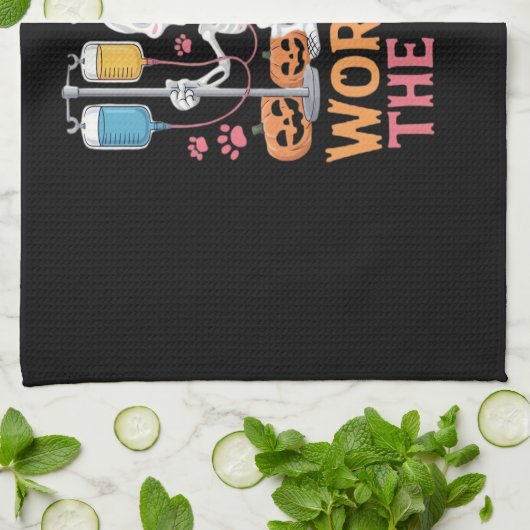 Halloween Nurse Skeleton Funny Joke Essential T-Sh Geschirrtuch (Gefaltet)