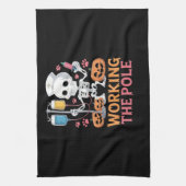 Halloween Nurse Skeleton Funny Joke Essential T-Sh Geschirrtuch (Vertikal)