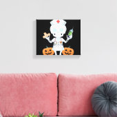Halloween Nurse Skeleton Funny Joke Essential T-Sh Leinwanddruck (Insitu (Wohnzimmer))