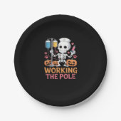 Halloween Nurse Skeleton Funny Joke Essential T-Sh Pappteller (Vorderseite)