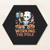 Halloween Nurse Skeleton Funny Joke Essential T-Sh Untersetzer (Vorderseite)