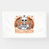 Halloween Nurse Skelett Essenzieller T - Shirt_1 Banner (Horizontal)