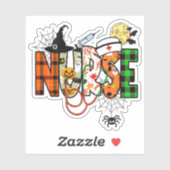 Halloween Nurse Sticker (Blatt)