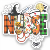 Halloween Nurse Sticker (Vorderseite)