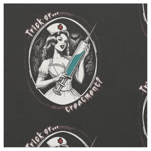 Halloween Nurse Stoff (Nahaufnahme)