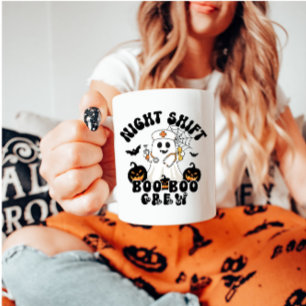Halloween Nurse Tasse - BOO-Crew für Nachtschicht