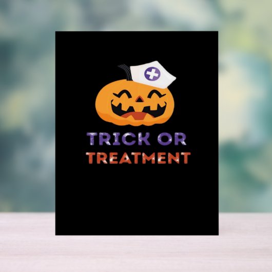 Halloween Nurse Trick oder Treatment Classic T - S Acrylschild (Neutral)