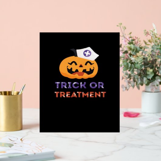 Halloween Nurse Trick oder Treatment Classic T - S Acrylschild (Hochzeit)