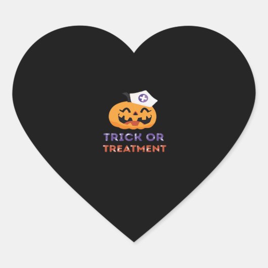 Halloween Nurse Trick oder Treatment Classic T - S Herz-Aufkleber (Vorderseite)