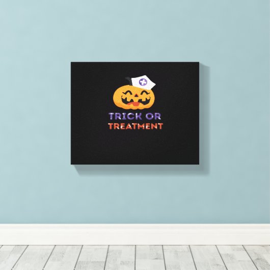 Halloween Nurse Trick oder Treatment Classic T - S Leinwanddruck (Insitu (Holzboden))