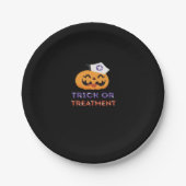 Halloween Nurse Trick oder Treatment Classic T - S Pappteller (Vorderseite)
