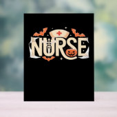 Halloween Nurse Typografie - Spooky Medical Design Acrylschild (Neutral)