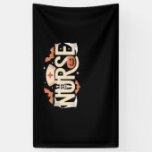Halloween Nurse Typografie - Spooky Medical Design Banner (Vertikal)