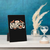 Halloween Nurse Typografie - Spooky Medical Design Fotoplatte (Seite)