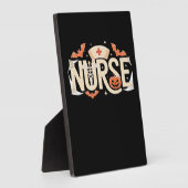 Halloween Nurse Typografie - Spooky Medical Design Fotoplatte (Seite)