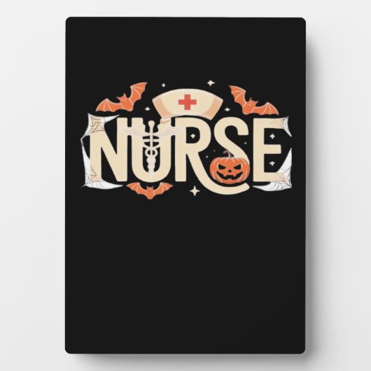 Halloween Nurse Typography � Spooky Medical Design Fotoplatte (Vorderseite)