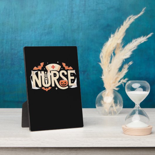 Halloween Nurse Typography � Spooky Medical Design Fotoplatte (Seite)