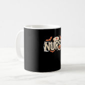 Halloween Nurse Typography � Spooky Medical Design Kaffeetasse (Vorderseite Links)