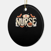 Halloween Nurse Typography � Spooky Medical Design Keramik Ornament (Links)