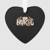 Halloween Nurse Typography � Spooky Medical Design Ornament (Vorderseite)