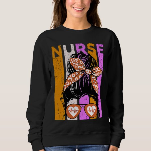 Halloween Nurse Womens Nursing Student Fun Cool Sweatshirt (Vorderseite)