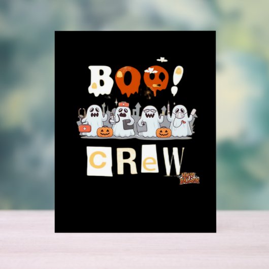 Halloween Nurses Boo Crew Classic T - Shirt Acrylschild (Neutral)
