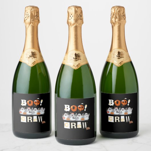 Halloween Nurses Boo Crew Classic T - Shirt Schaumweinetikett (Flaschen)