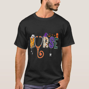 Halloween Nursing CNA RN LPN Halloween Cat m T-Shirt