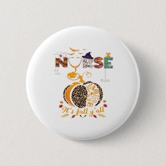 Halloween Nursing Erntedank Health Worker Button (Vorderseite)