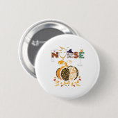 Halloween Nursing Erntedank Health Worker Button (Vorne & Hinten)