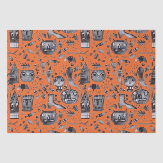 Halloween-O-Rama Tissue Wrapping Paper Seidenpapier (Vorderseite)