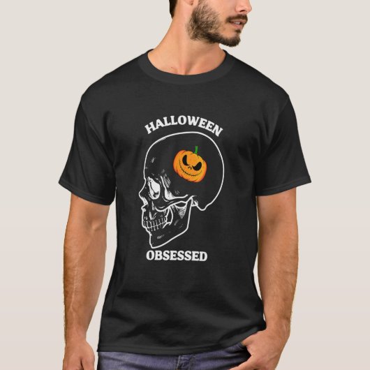 Halloween Obsessed Pumpkin Apparel T-Shirt (Vorderseite)