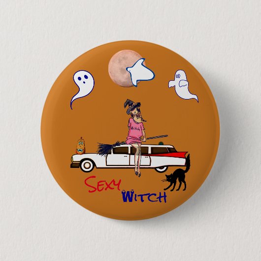 Halloween Ocher Sexy Witz Button (Vorderseite)